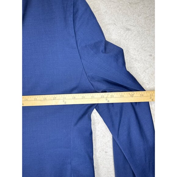 Cricketeer Dallas Men's Blazer Wool Blend Slim Fit Solid Blue Lined 44R NWT - Picture 7 of 13